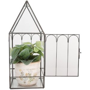 Clayre & Eef 6GL5367 Мини-теплица декоративная 15x15x38 см