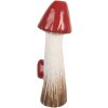 Clayre & Eef 6TE0578 Dekoration Pilz 16x14x41 cm Weiß und Rot