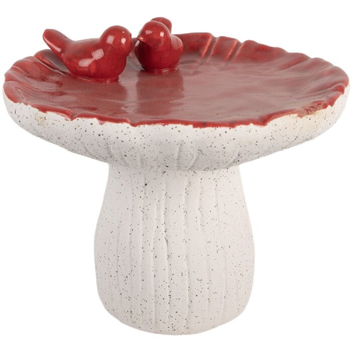 Clayre & Eef 6TE0581 Dekoration Pilz Ø 25x21 cm Weiß und Rot