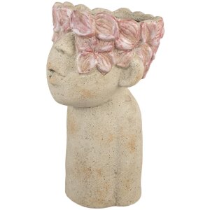 Clayre & Eef 6TE0584L Blumentopf 20x19x31 cm Beige Rosa