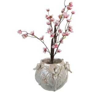 Clayre & Eef 6TE0587 Blumentopf 22x21x17 cm Grün Grau