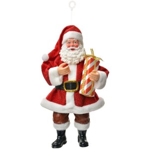 Clayre & Eef 66245 Dekoration Hänger Weihnachtsmann 10x6x17 cm Rot und Weiß