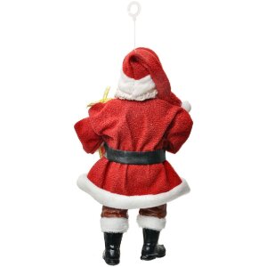 Clayre & Eef 66245 Dekoration Hänger Weihnachtsmann 10x6x17 cm Rot und Weiß