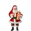 Clayre & Eef 66245 Dekoration Hänger Weihnachtsmann 10x6x17 cm Rot und Weiß