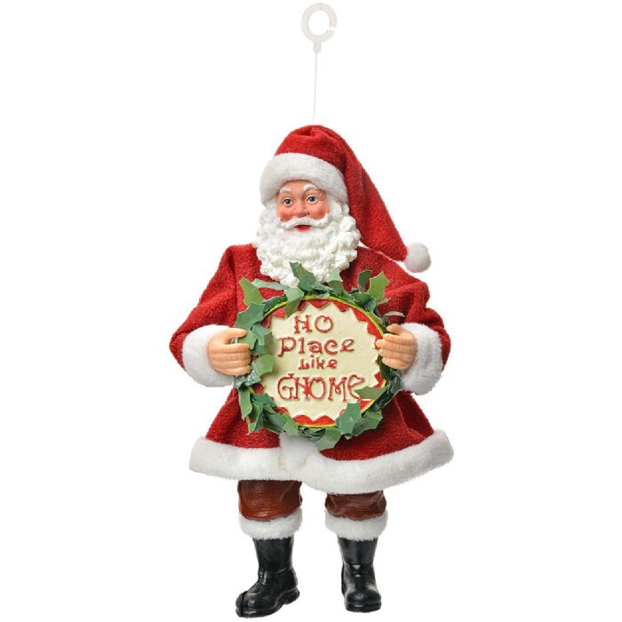 Clayre & Eef 66250 Dekoration Anhänger Weihnachtsmann 10x6x17 cm