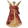 Clayre & Eef 66251 Dekoration Engel 26x15x44 cm Rot und Goldfarben