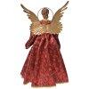 Clayre & Eef 66251 Dekoration Engel 26x15x44 cm Rot und Goldfarben