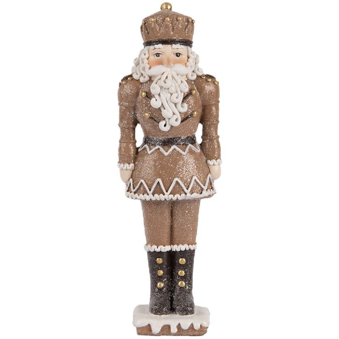 Clayre & Eef 6PR5532 Декоративный орехокол 6x5x18 см коричневый и белый