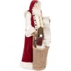 Clayre & Eef 6PR5536 Dekoration Weihnachtsmann Beige Rot 15x14x29 cm