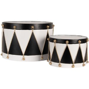 Clayre & Eef 6Y5806 Dekoration Trommel Set 2er...