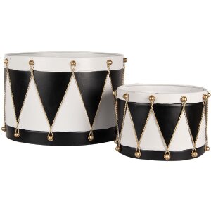 Clayre & Eef 6Y5806 Dekoration Trommel Set 2er...