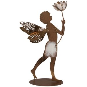 Clayre & Eef 6Y5959 Dekoration Engel 20x8x36 cm Goldfarben und Braun