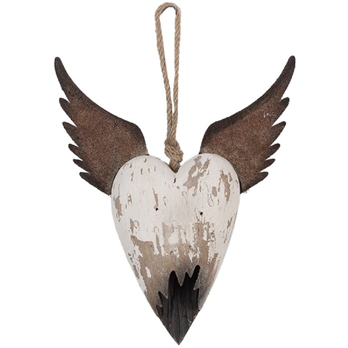 Clayre & Eef Декоративный подвес Сердце 17x3x20 см