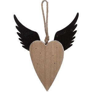Clayre & Eef 6H2415S Dekoration Hänger Herz...