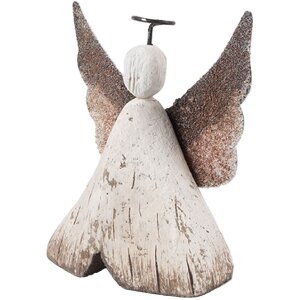 Clayre & Eef Engel Deko 8x3x9 cm Weiß Braun...
