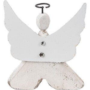 Clayre & Eef Ангел Декор 8x3x9 см Белый Коричневый
