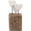 Clayre & Eef 6H2418 Dekoration Herzen 7x6x15 cm Holz