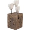 Clayre & Eef 6H2418 Dekoration Herzen 7x6x15 cm Holz
