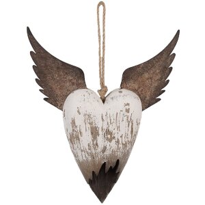 Clayre & Eef 6H2415L Dekoration Hänger Herz...