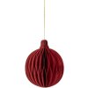 Clayre & Eef 6PA0516R Papier-Weihnachtskugel Ø 8x10 cm Rot