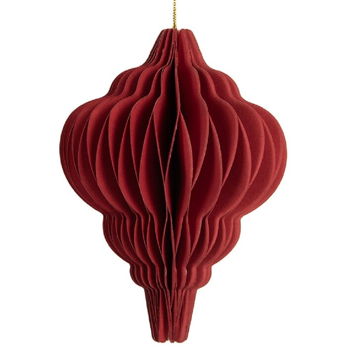 Clayre & Eef Рождественский шар из бумаги 7x10 см