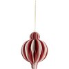 Clayre & Eef 6PA0521 Papier-Weihnachtskugel Ø 10 cm Rot-Weiß