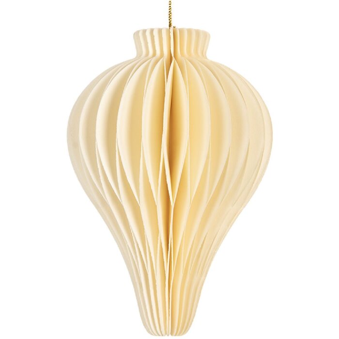 Clayre & Eef 6PA0522 Papier Weihnachtskugel Ø 8x10 cm