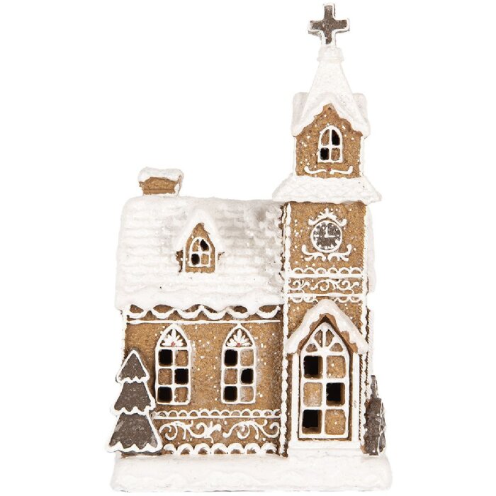 Clayre & Eef Декоративный дом с LED 14x12x23 см / 3xAAA