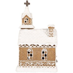 Clayre & Eef Декоративный дом с LED 14x12x23 см / 3xAAA