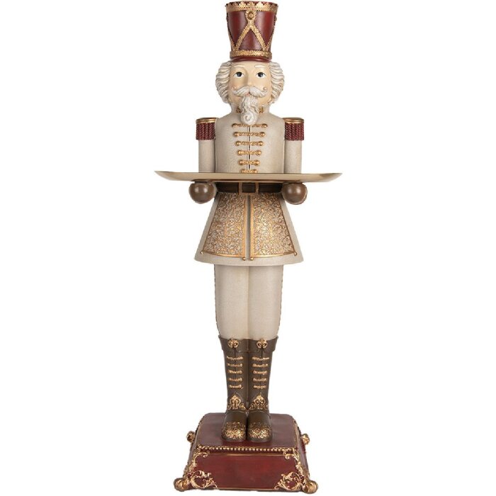 Clayre & Eef Орехокол декоративный 18x20x61 см серый и красный