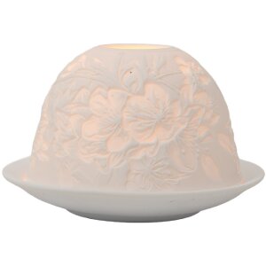 Clayre & Eef 6CE2209 Подсвечник фарфоровый белый Ø 12x8 см