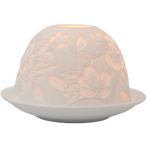 Clayre & Eef 6CE2209 Подсвечник фарфоровый белый Ø 12x8 см