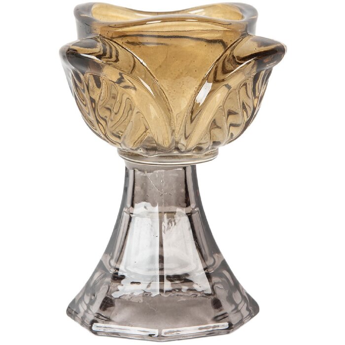 Clayre & Eef Подсвечник 7x10 см коричнево-серый