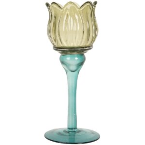 Clayre & Eef 6GL5350 Teelichthalter Ø 7x19 cm...