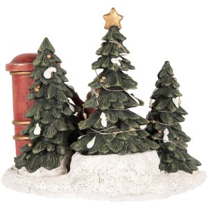 Clayre & Eef Ребенок у почтового ящика LED 16x12x14 см