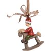 Clayre & Eef 6PR5391 Dekoration Hänger Kind auf Schaukelpferd 7x3x9 cm