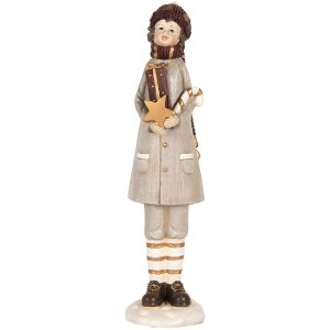 Clayre & Eef 6PR5395 Dekoration Kind 8x8x30 cm Grau...