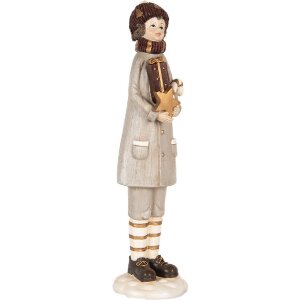 Clayre & Eef 6PR5395 Dekoration Kind 8x8x30 cm Grau...