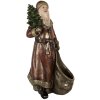 Clayre & Eef 6PR5590 Dekoration Weihnachtsmann 24x17x47 cm Rot und Goldfarbig