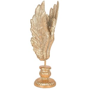 Clayre & Eef Декор Крылья 10x10x33 см Золотые