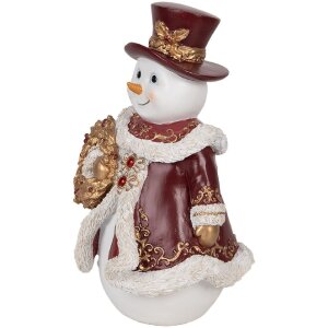 Clayre & Eef 6PR5703 Dekoration Schneemann 15x14x24 cm