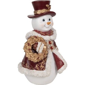Clayre & Eef Декоративный снеговик 15x14x24 см