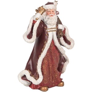 Clayre & Eef Фигурка Санта Клаус 15x11x20 см