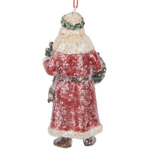 Clayre & Eef Подвес Дед Мороз 5x4x12 см