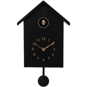 Clayre & Eef 6KL0838Z Wanduhr 20x10x26 cm Schwarz...