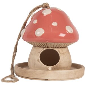 Clayre & Eef 6CE2320 Dekoration Vogelhaus Beige-Rosa...