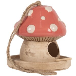 Clayre & Eef 6CE2320 Dekoration Vogelhaus Beige-Rosa...