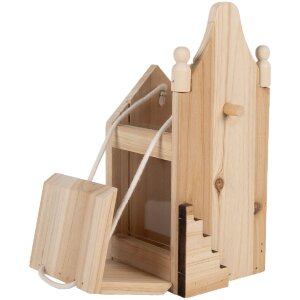 Clayre & Eef 6H2438 Vogelfutterhaus 10x11x23 cm Holz