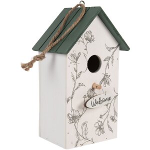 Clayre & Eef 6H2440 Vogelhaus 15x10x22 cm Weiß...