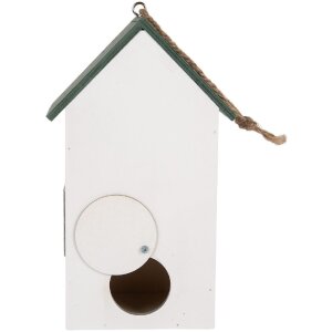 Clayre & Eef 6H2440 Скворечник 15x10x22 см Белый/Зеленый